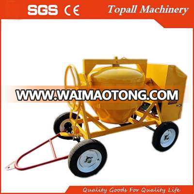 Topall TDCM500 Kipor 178F Engine Direct Drive Portable Cement Mixer, 10/7 Cft Capacity Steel Drum